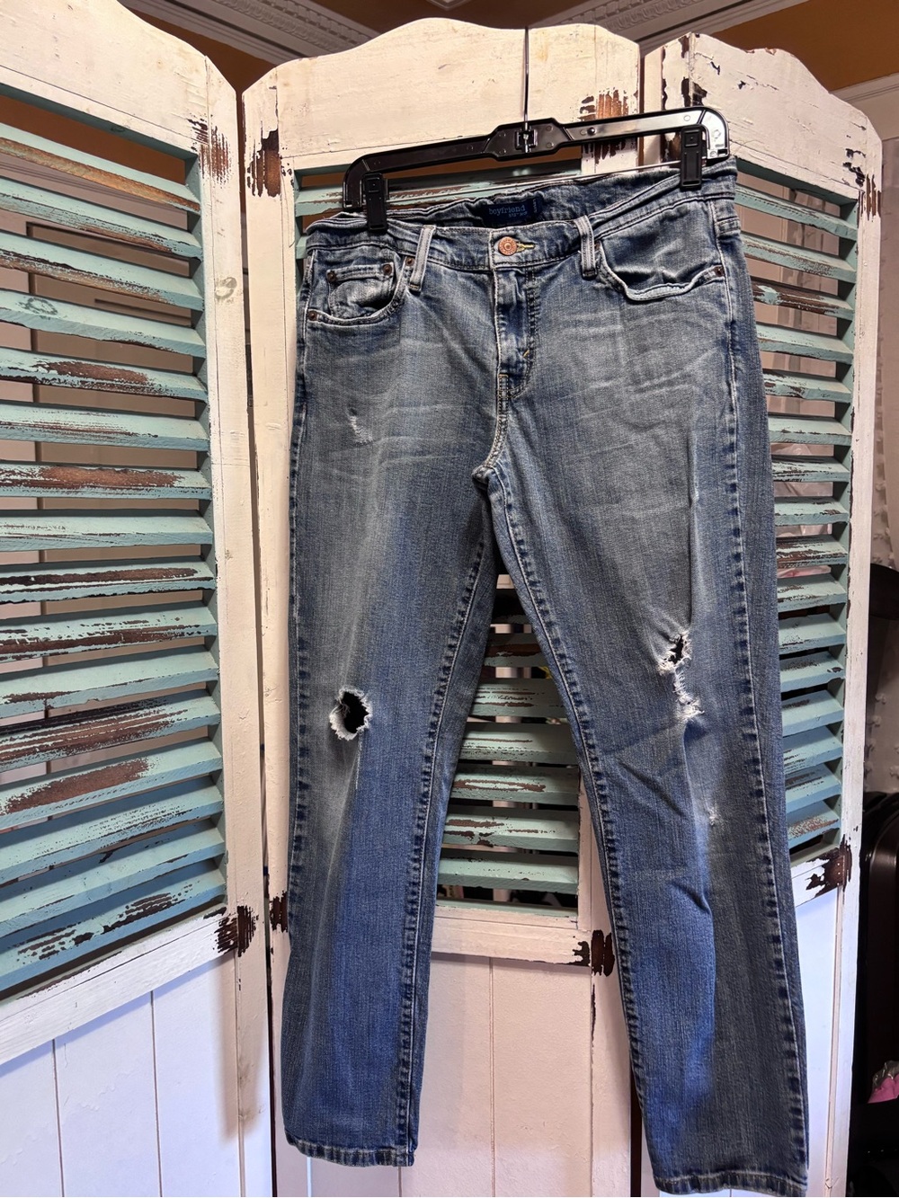Levi’s 513 Classic Blue Distressed Women's Jeans